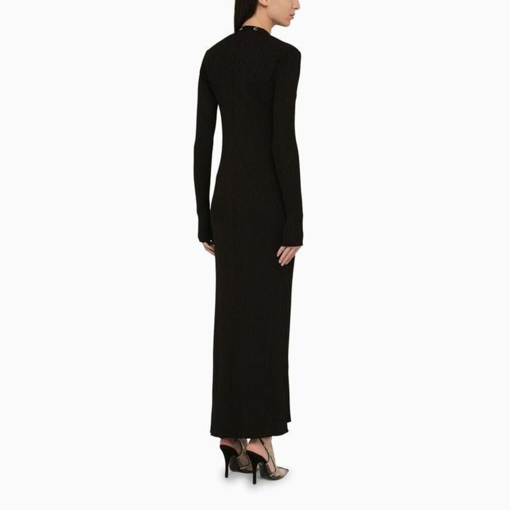 THE ATTICO Ribbed Knit Maxi Dress Women BLACK Sweaters & Knitwear